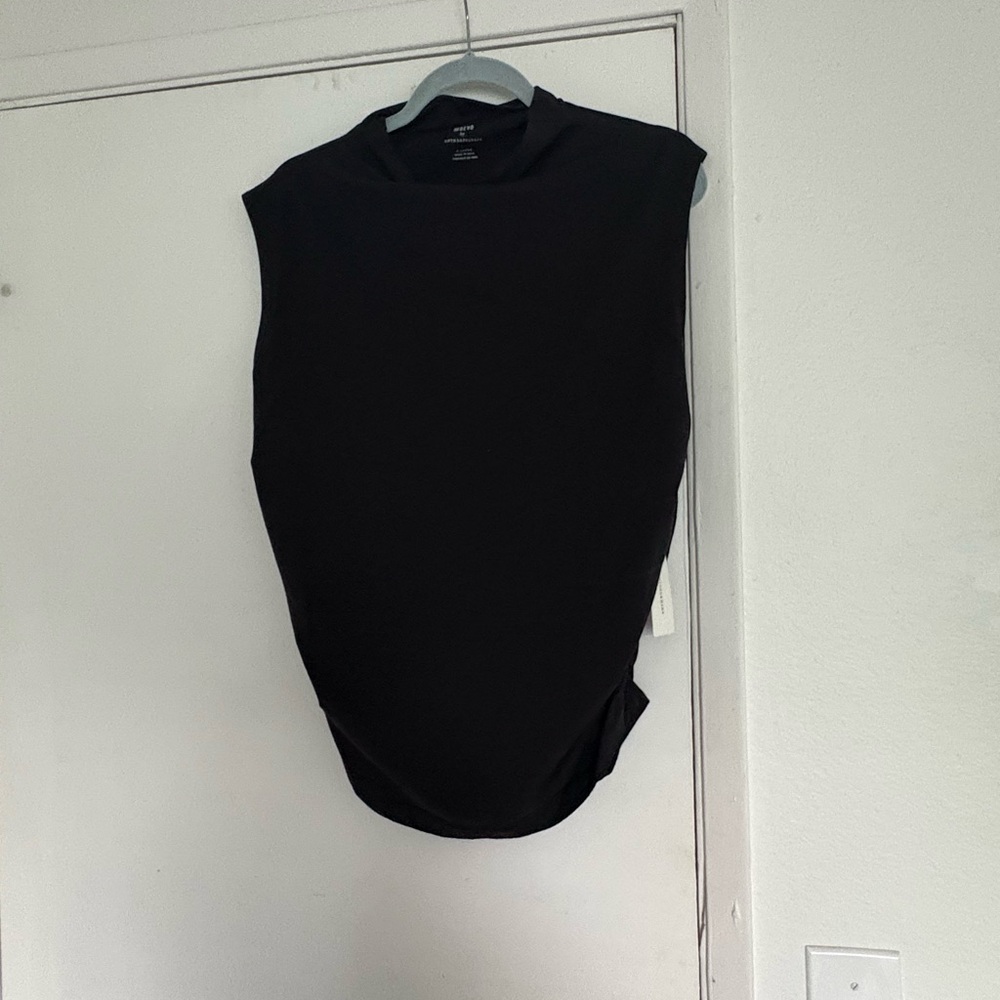 NWT Anthropologie Maeve Black Sleeveless Top XL
